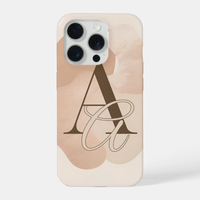 Minimal Letter A Phone Case – Modern Initial Desig iPhone 15 Pro Hülle (Rückseite)