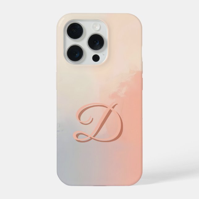 Minimal Letter D Phone Case – Aesthetic Monogram D iPhone 15 Pro Hülle (Rückseite)