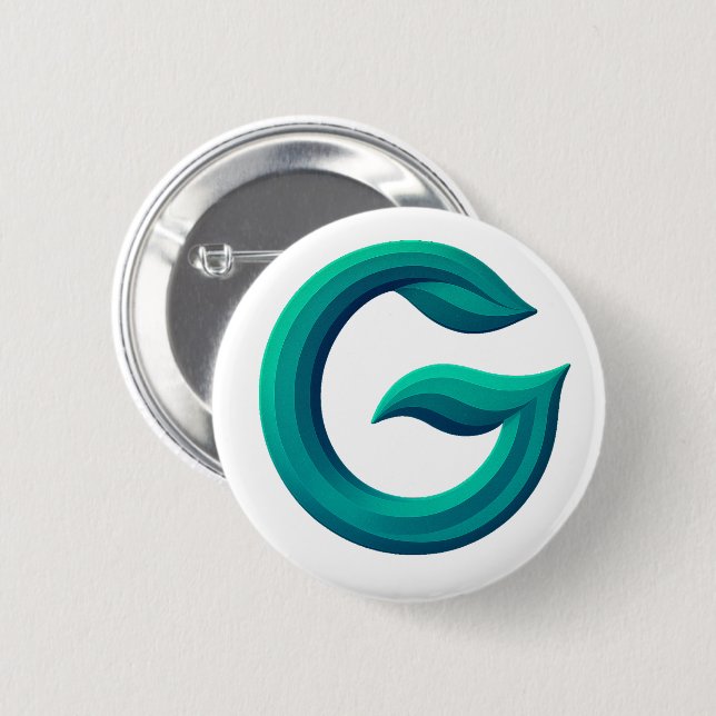 Minimal Letter G Button | Modern Initial Badge  (Vorne & Hinten)