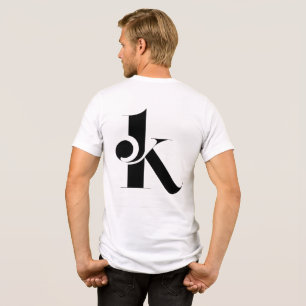 Minimal Letter K Modernes T-Shirt   Stylisches Sch Tri-Blend Shirt