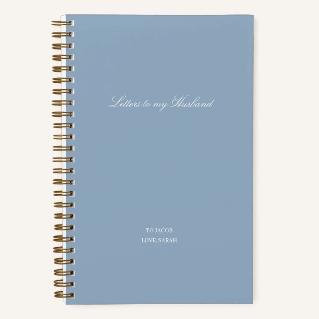 Minimal Letters to My Husband Notizbuch (Vorderseite)