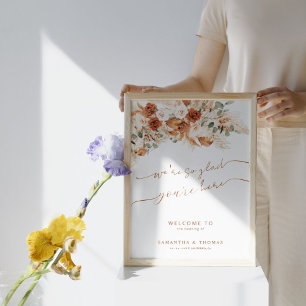 Minimal Light Ivory Moderne Hochzeit Begrüßungszei Poster