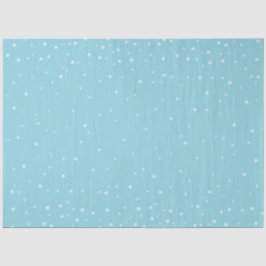 Minimal Light Pastel Blue Snowy Weihnachten Party Seidenpapier