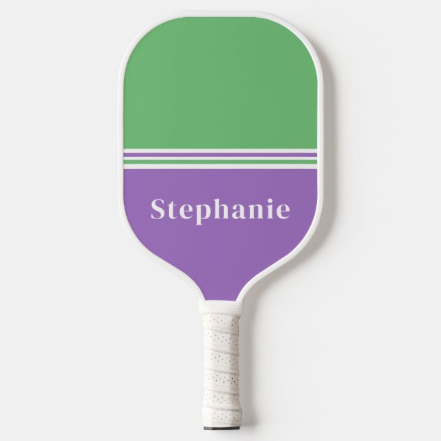 Minimal Lila Green Pickleball Paddel Pickleball Schläger (Vorderseite)