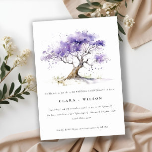 Minimal Lilac Jacaranda Tree Hochzeitstag Einladung