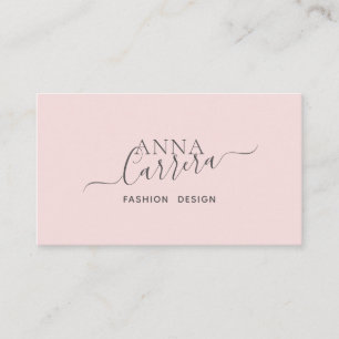 Minimal Luxus Boutique Blush Moderne Kalligraphie Visitenkarte