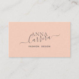 Minimal Luxus Boutique Coral Moderne Kalligraphie Visitenkarte