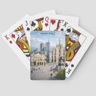 Minimal Mailand Italien Stadtansicht Wahrzeichen Spielkarten