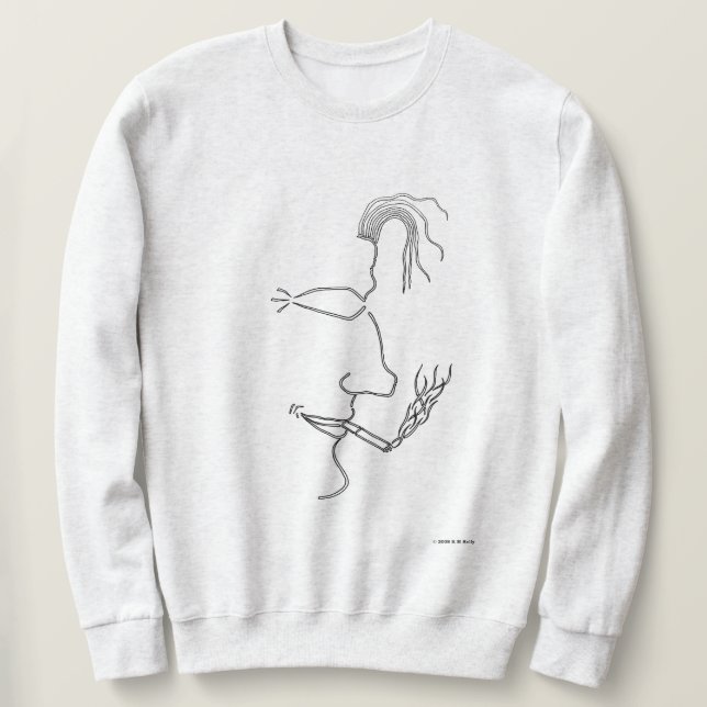 Minimal Man - tragbare Kunst Sweatshirt (Design vorne)