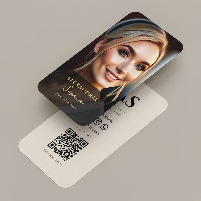 Minimal Marketing Professional Photo Black Sand Visitenkarte (Minimal Marketing Professional Photo Black Sand Business Card
)