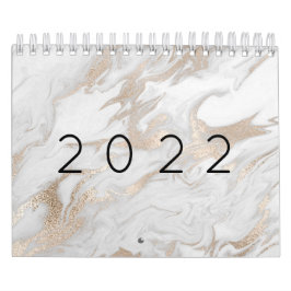 Minimal Marmor Weiß Grau Silber Rose Gold 202 Cal Kalender