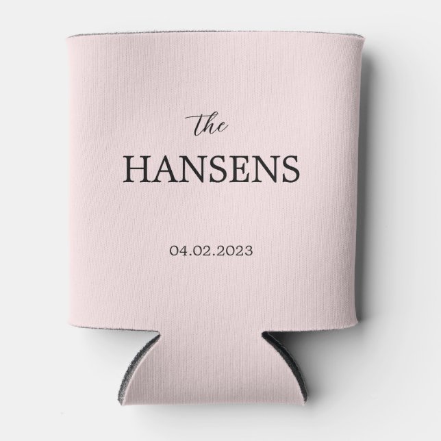 Minimal maßgeschneiderte Hochzeit kann kühler werd Dosenkühler (Vorderseite)