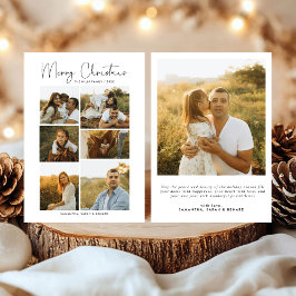 Minimal Merry Christmas Script  Family  7 Photos Feiertagskarte
