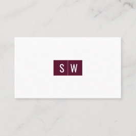 Minimal minimale Logos Modernes schlankes Burgund Visitenkarte