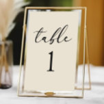 Minimal Minimalist Elegant Classic Wedding Tischnummer<br><div class="desc">This is a Minimal Minimalist Elegant Classic Wedding Table Number!</div>