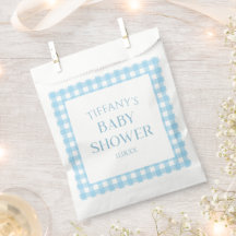 Minimal Minimalistisch Blue Kariert Baby Dusche