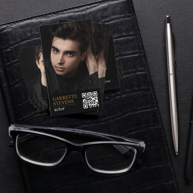 Minimal Modern Actor's Signature-Headshot Visitenkarte (Von Creator hochgeladen)