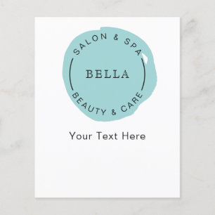 Minimal Modern Aqua Salon Wellness-Center Coupons  Flyer