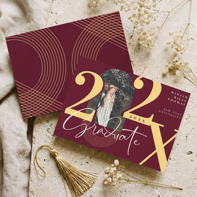 Minimal Modern Arch Photo Graduation Announcement Einladung (Minimal Modern Arch Photo Graduation Announcement)