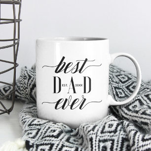 Minimal Modern Best Vater je Script Vatertag Kaffeetasse