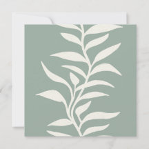 Minimal Modern Botanical Silhouette in Flow Sage