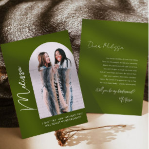 Minimal Modern Bridesmaid Proposal Card Einladung