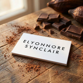 Minimal Modern Craft Chocolate Maker Qr Code Visitenkarte