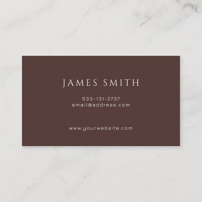 Minimal Modern Creative Director Business Card Visitenkarte (Rückseite)