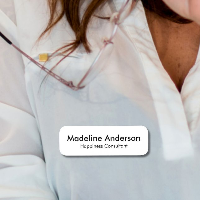 Minimal modern, einfach, Beruflich Namensschild (Von Creator hochgeladen)