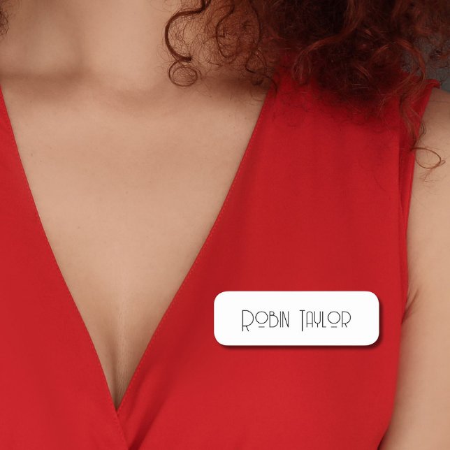 Minimal modern, einfach, Beruflich Namensschild (Von Creator hochgeladen)