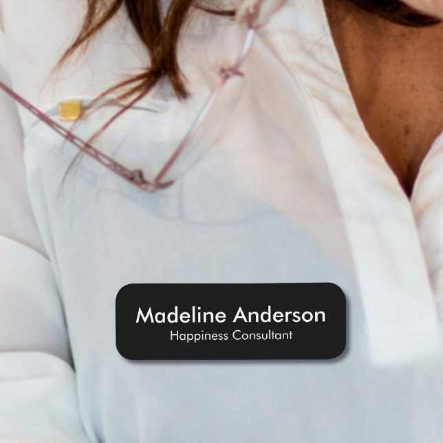 Minimal modern, einfach, sauber Beruflich Namensschild (Von Creator hochgeladen)