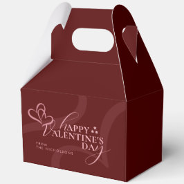Minimal Modern Elegant Typography Valentine's Day Geschenkschachtel