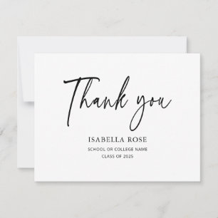 Minimal Modern Eleganter Abschluss Dankeskarte