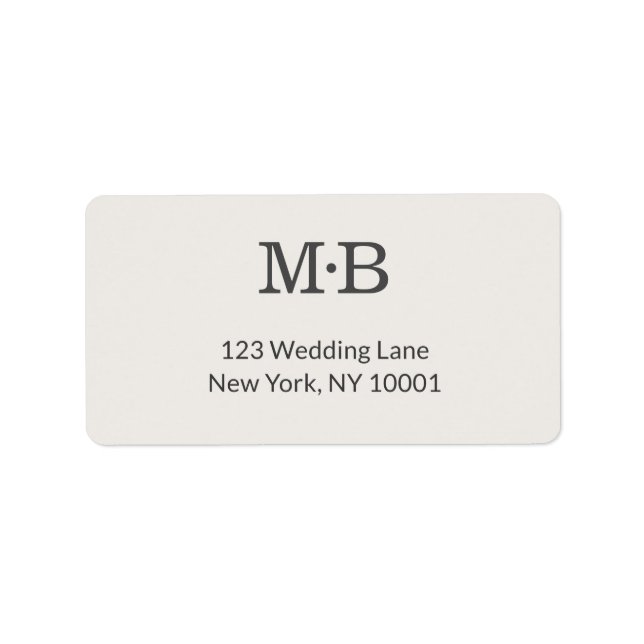 Minimal Modern Elopement Wedding Address Label Adressaufkleber (Vorne)