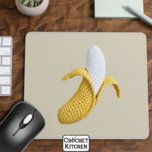Minimal Modern Grandmacore Niedlich Crochet Banana