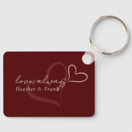 Minimal Modern Romantic Chic Love Always Valentine Schlüsselanhänger