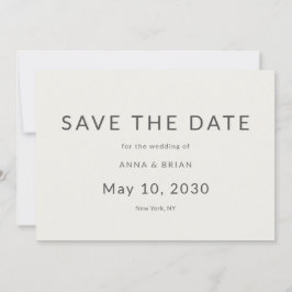 Minimal Modern Save the Date with Monogram