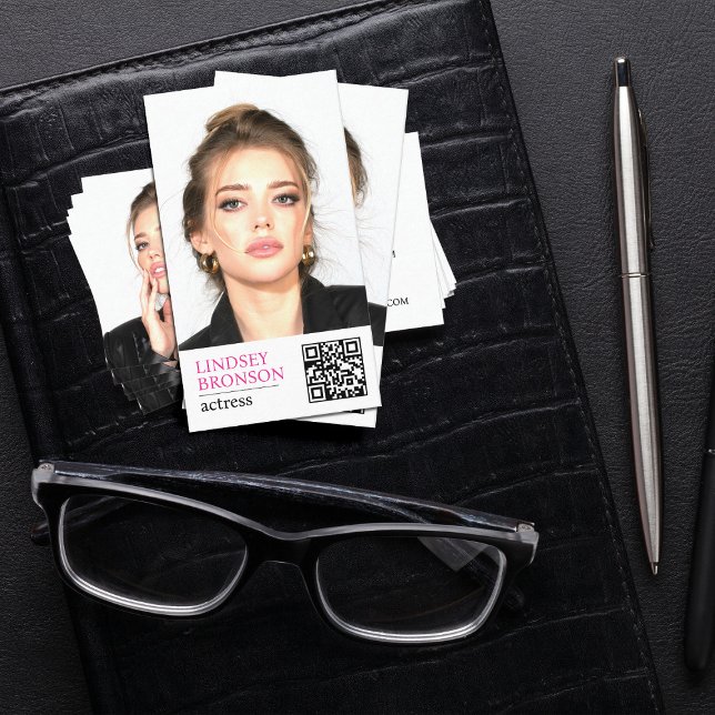 Minimal Modern Schauspielerin Signature-Headshot Visitenkarte (Von Creator hochgeladen)