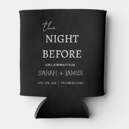 Minimal modern schwarz die Nacht vor der Hochzeit Dosenkühler