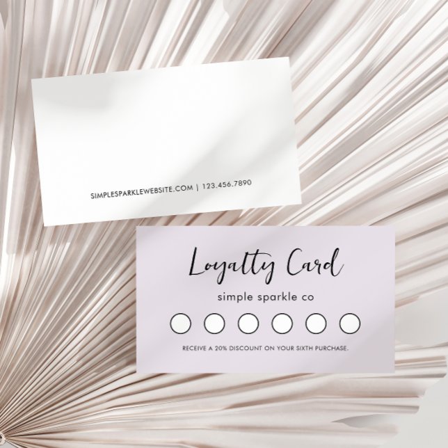 Minimal Modern Script Customer Loyalty Card Treuekarte (Von Creator hochgeladen)