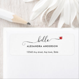 Minimal Modern Script Hello Heart Rücksendeadresse