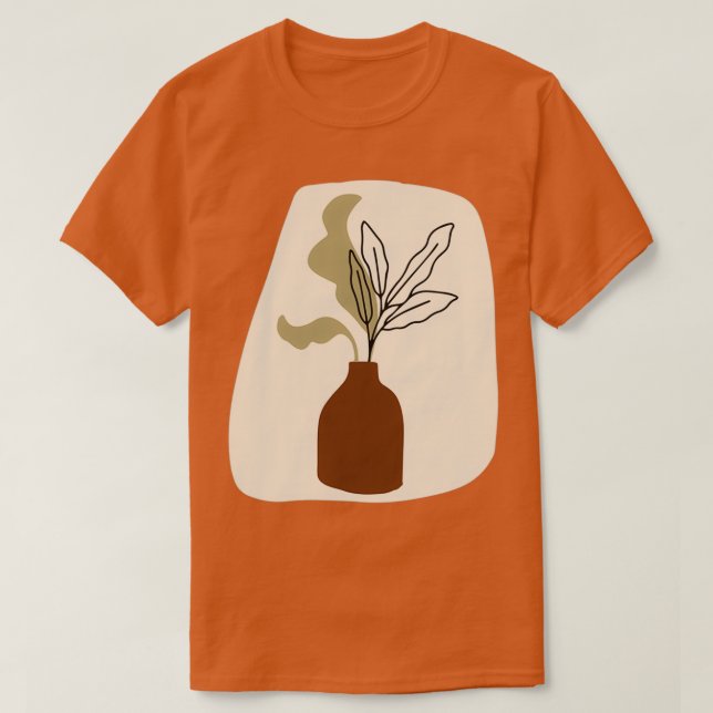 Minimal Modern Terraccota Pottery Abstract Shape D T-Shirt (Design vorne)