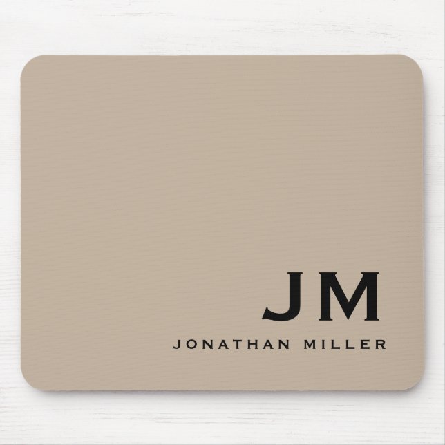 Minimal Modern Trendy Monogram Mousepad (Vorne)