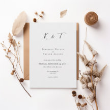 Minimal Modern Wedding Invitation