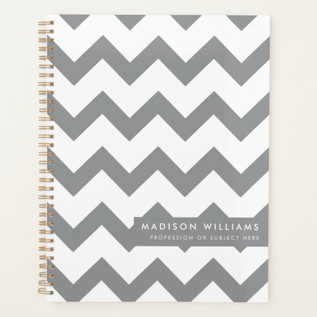 Minimal Modern Zigzag Planner Planer (Vorderseite)