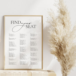 Minimal moderne Alphabetik finden Sie Ihren Platz Poster