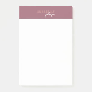 Minimal Moderne Berufliche Dusty Rose Einfach Post-it Klebezettel