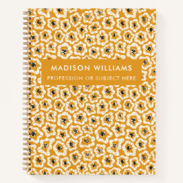 Minimal moderne Blume Notebook Notizbuch