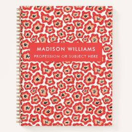 Minimal moderne Blume Notebook Notizbuch