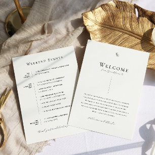 Minimal moderne   Carte de bienvenue Mariage